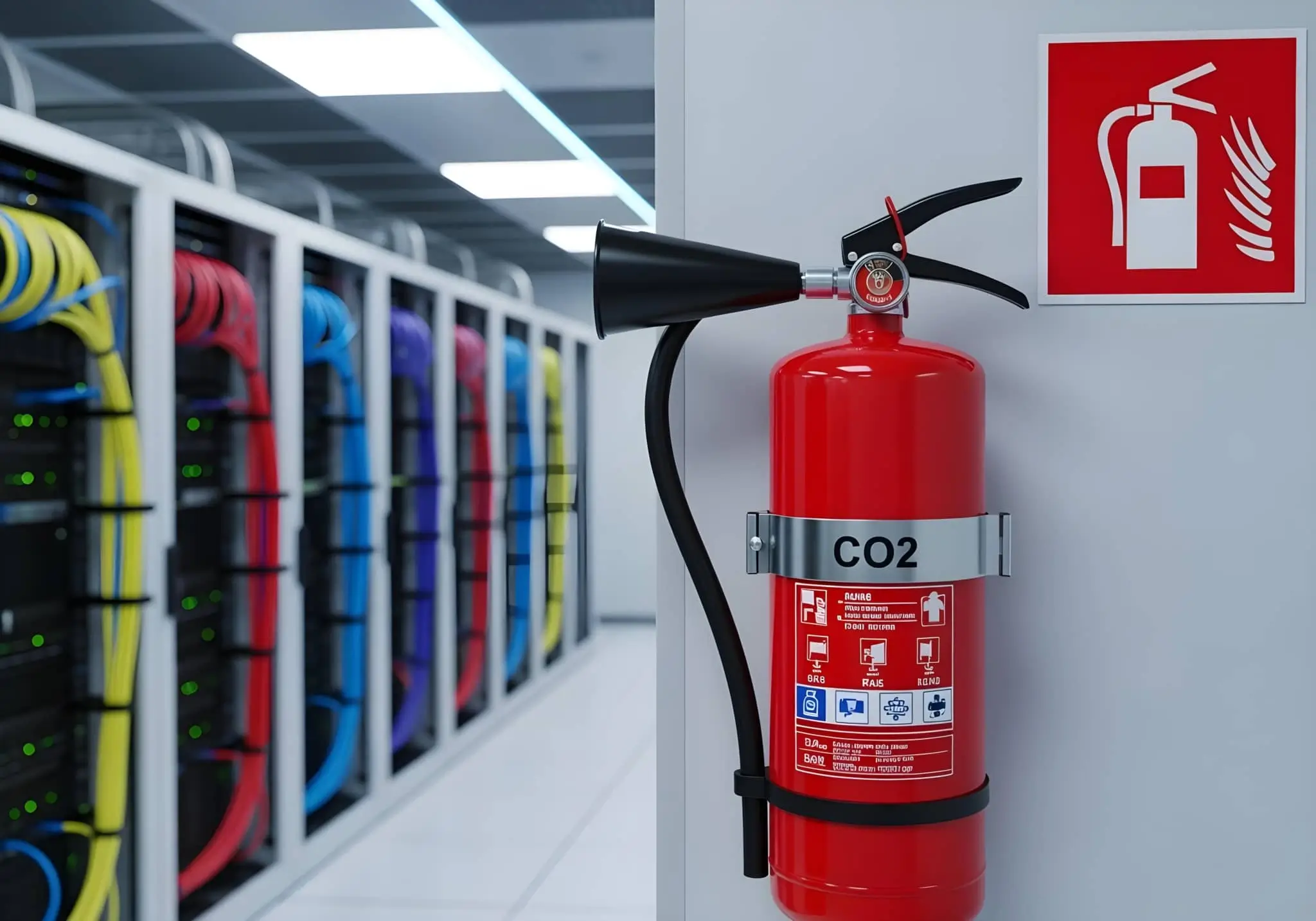 Extincteur installé en entreprise : exemple d’implantation visible et accessible