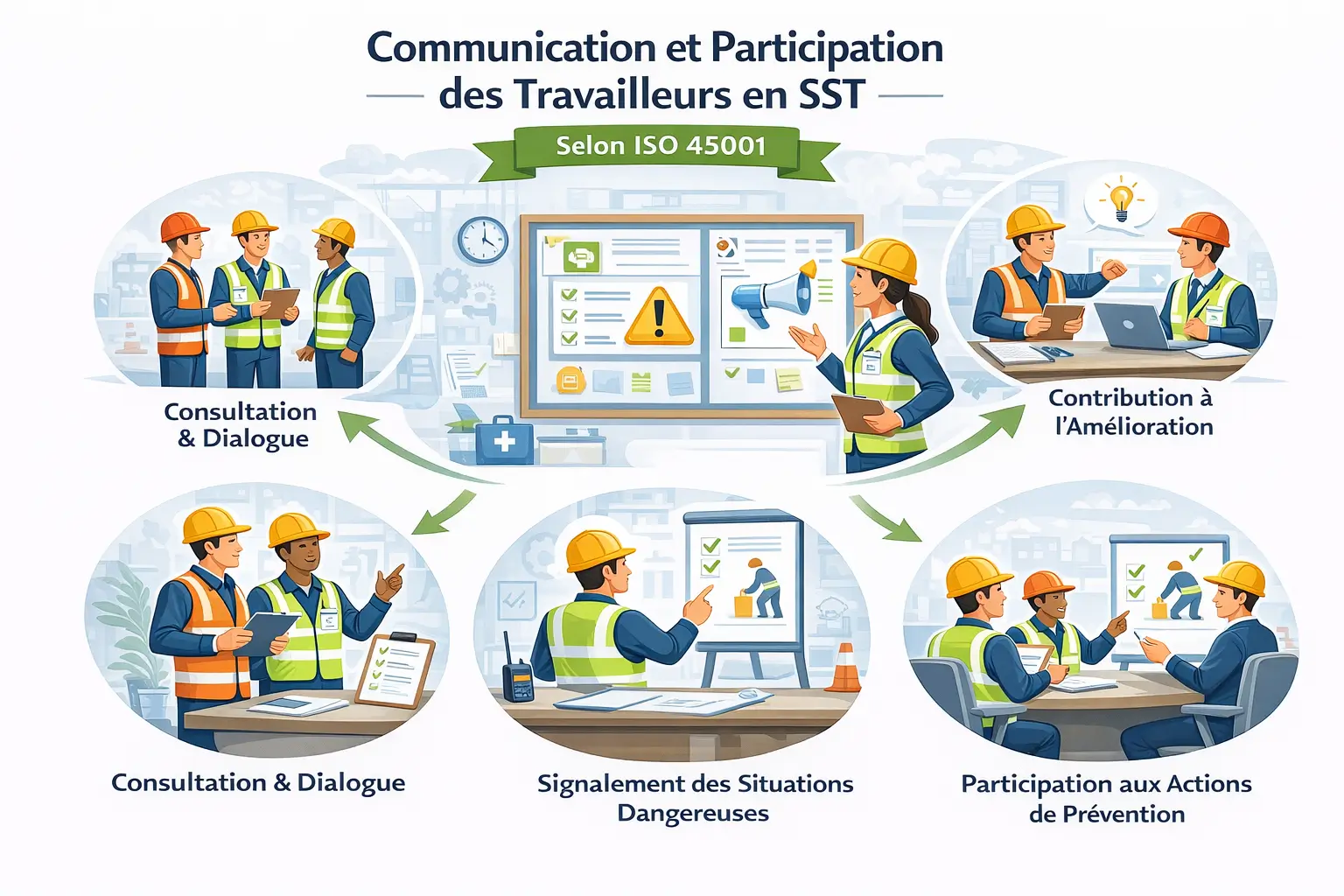 Communication et participation des travailleurs dans le système SST ISO 45001