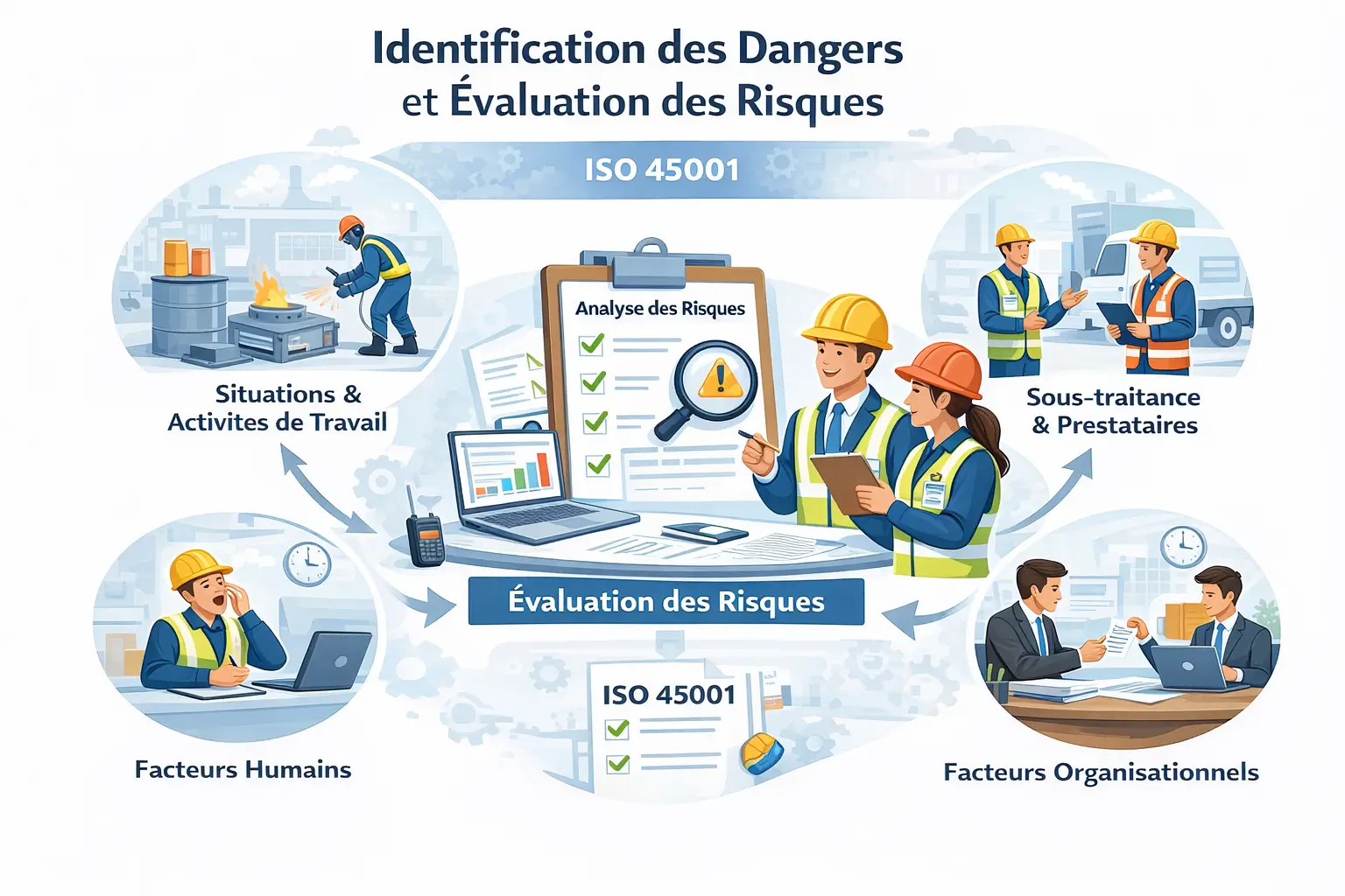 Identification des dangers et évaluation des risques selon ISO 45001